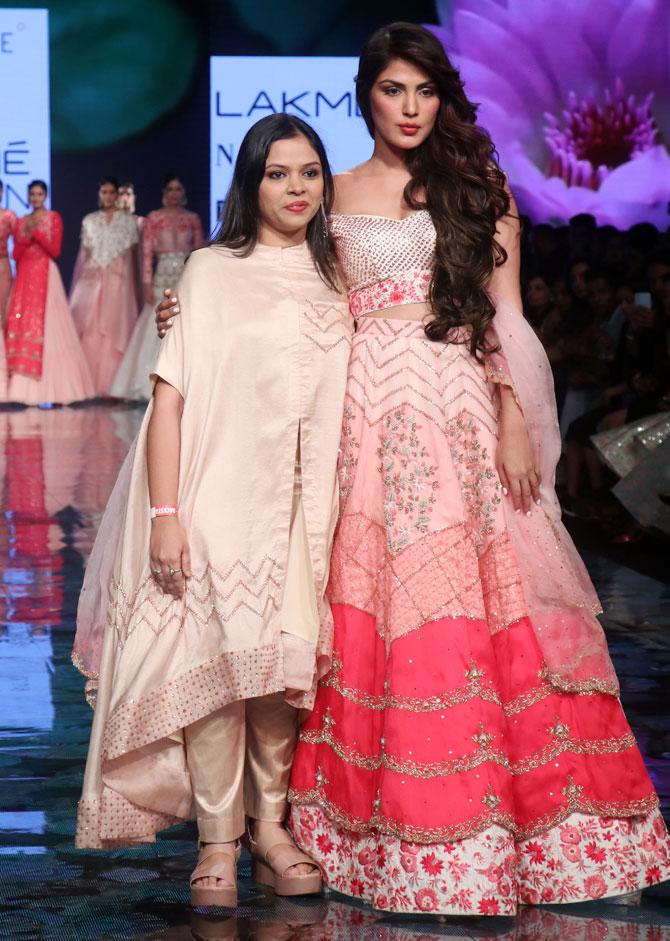 Rhea Chakraborty walks for designer Deepa Goel at the LFW Summer/Resort 2020