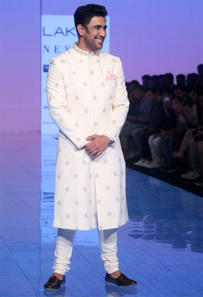 Amit Sadh walks for Tisa Studio at the Lakme Fashion Week 2020