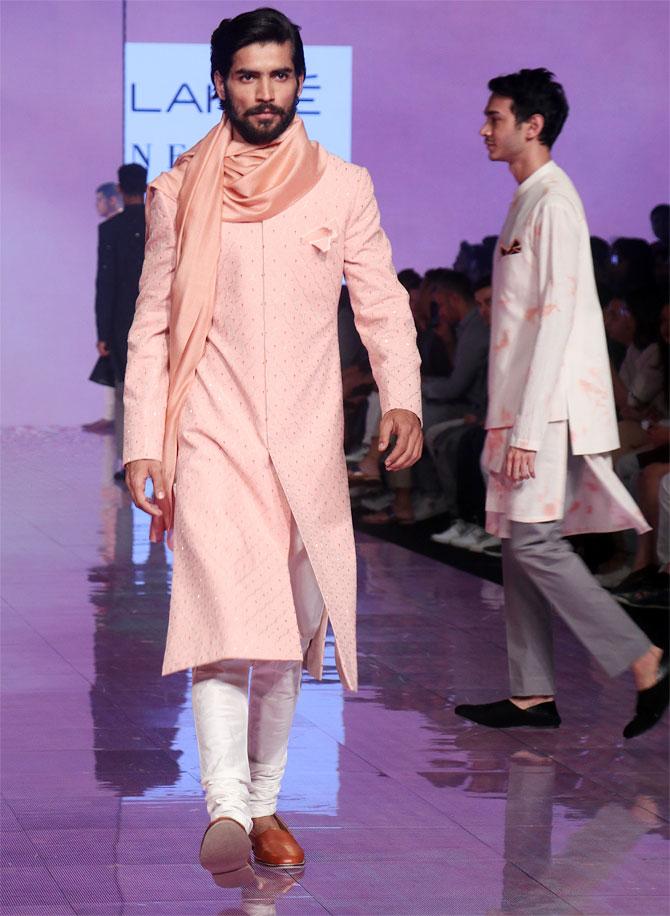 Amit Sadh walks for Tisa Studio at the Lakme Fashion Week 2020