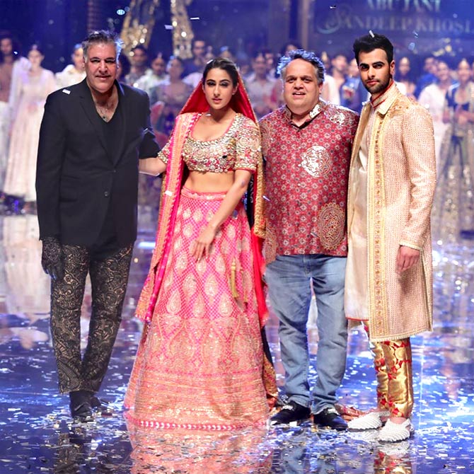 Sara Ali Khan walks for Abu Jani and Sandeep Khosla at Blenders Pride Fashion Tour