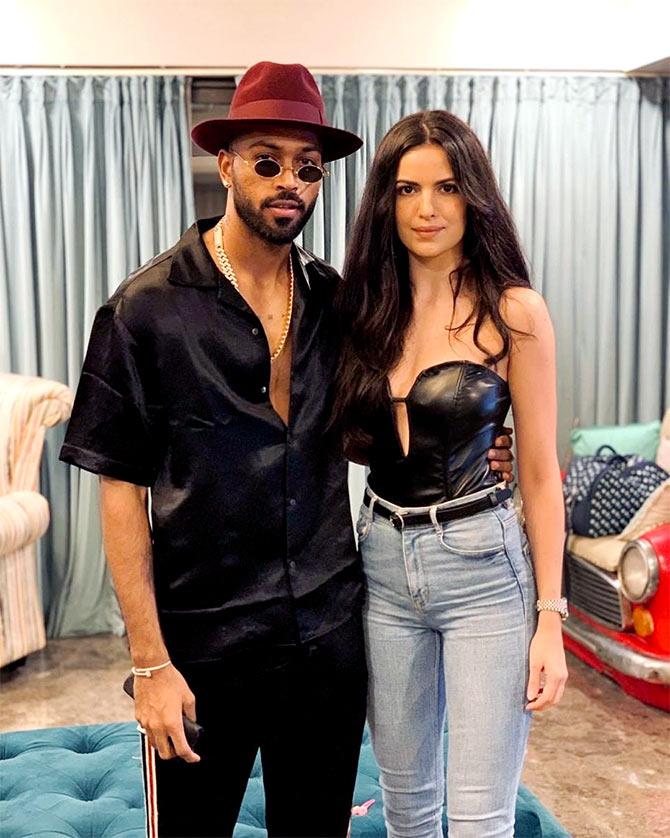 Natasha with Hardik Pandya