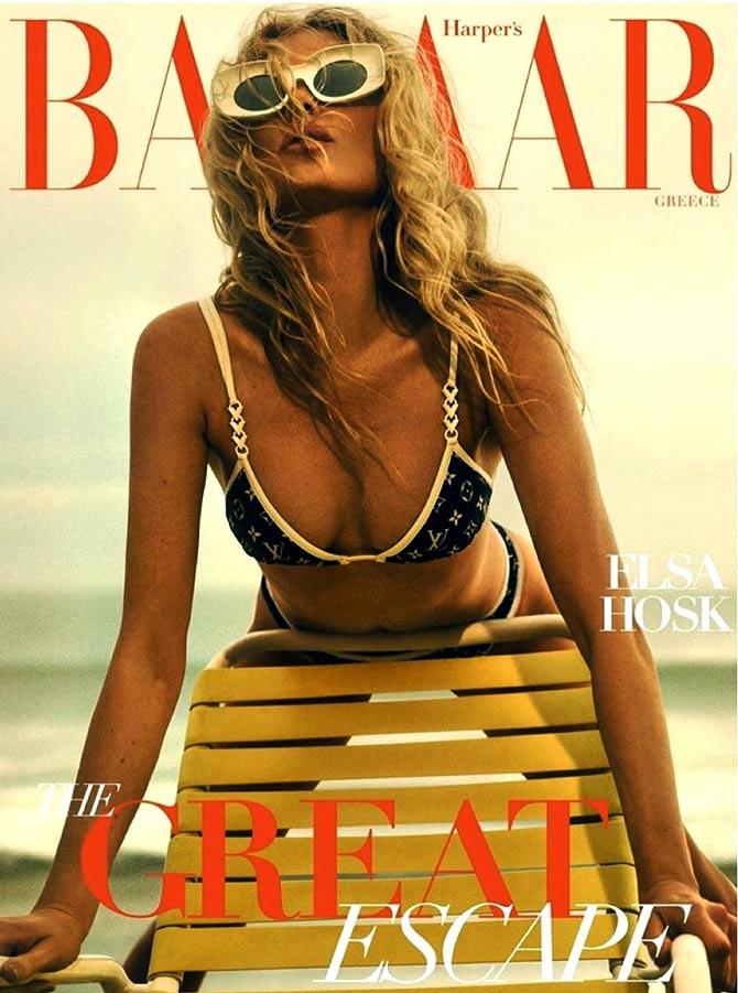 Elsa Hosk on Harper's Bazaar Greece cover