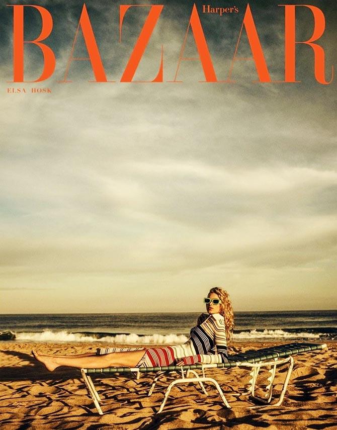 Elsa Hosk on Harper's Bazaar Greece