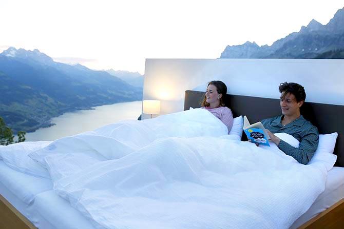 Open air hotel room in Switzerland