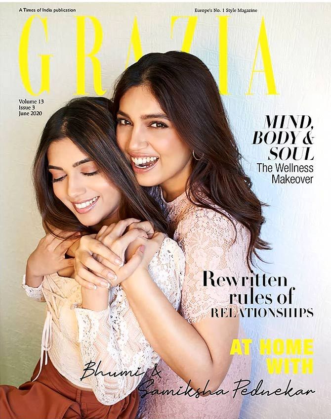 Bhumi with Samiksha for Grazia's June 2020 issue
