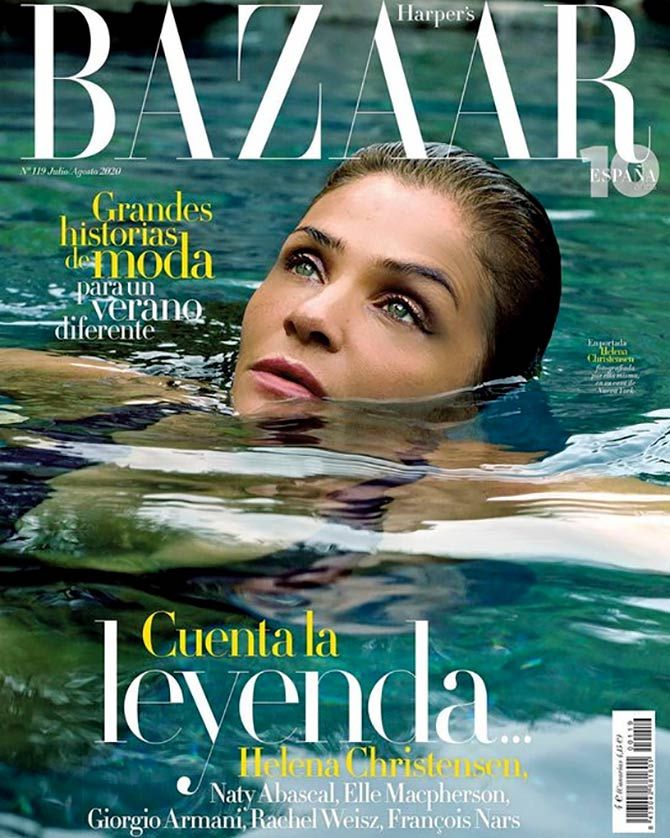 Helena Christensen on Harper's Bazaar Spain cover