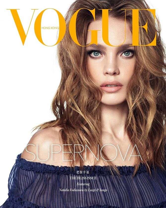 Natalia Vodianova poses for Vogue Hong Kong