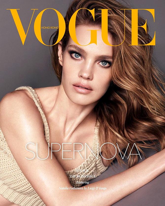 Natalia Vodianova poses for Vogue Hong Kong