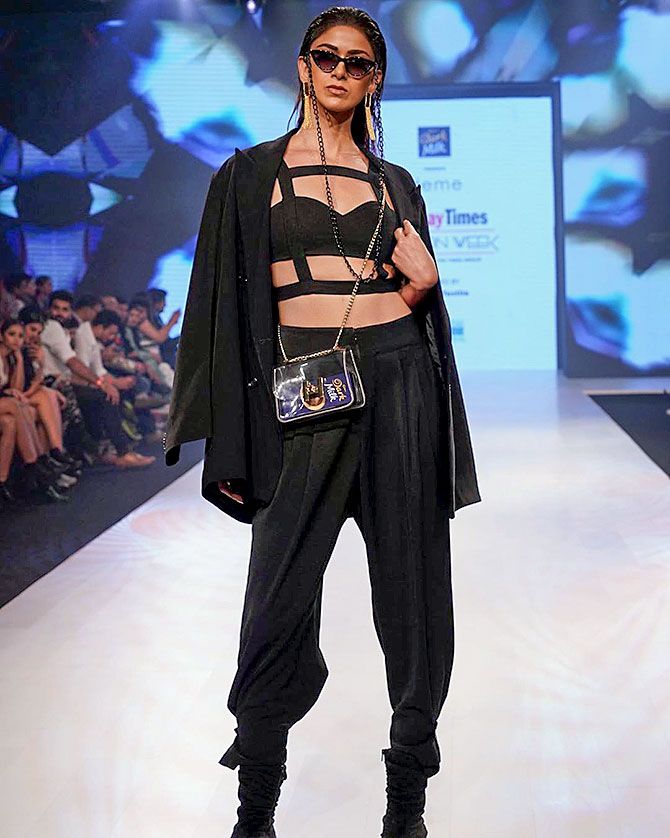 Tamannah walks for Gabriella Demetriades at Bombay Times Fashion Week in Mumbai