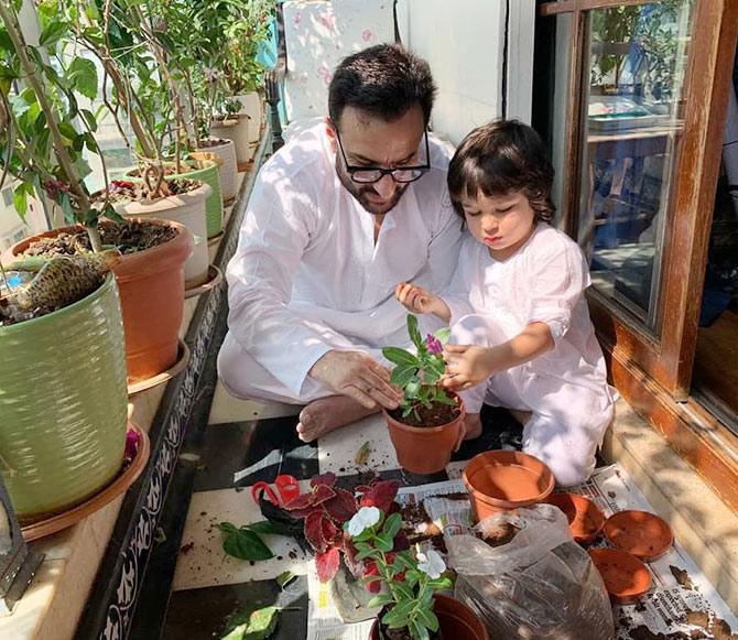 Saif with Taimur