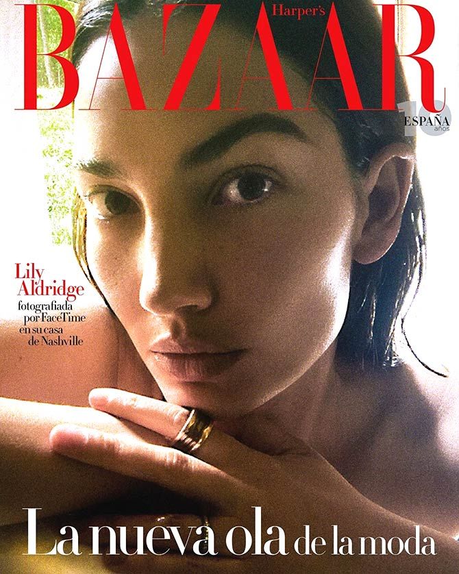 Lily Aldridge on Harper's Bazaar cover