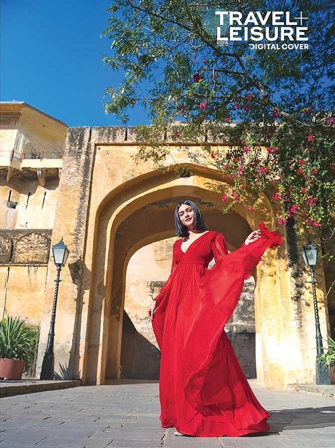 Mrunal Thakur on Travel and Leisure cover