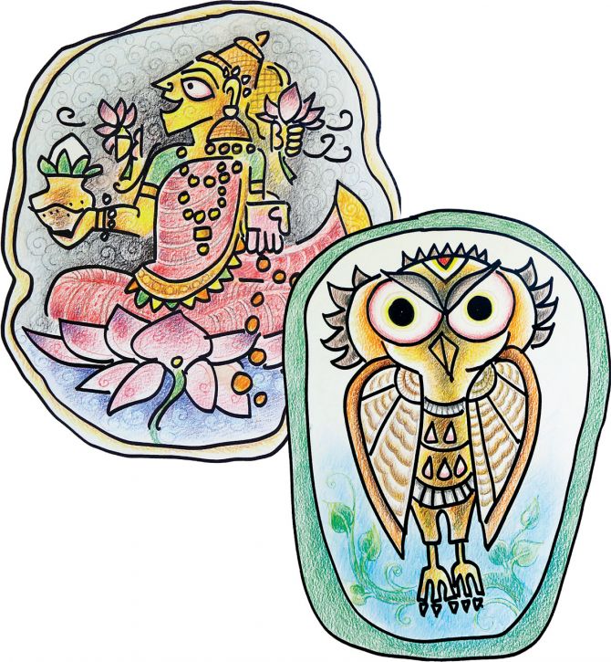 Laxmi and her Owl