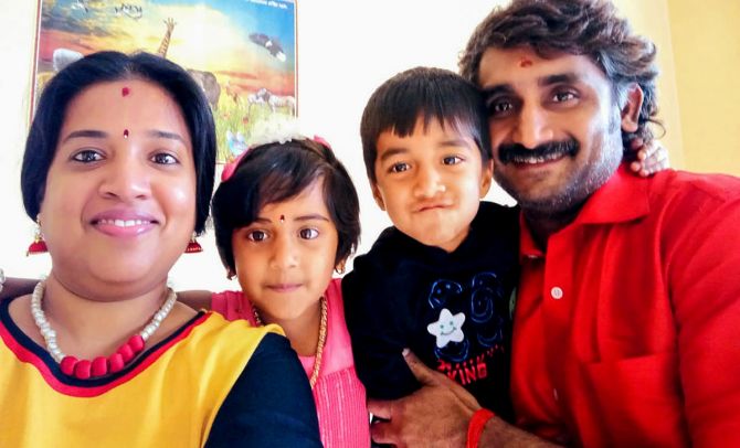 Daddy tips: Hari Krishnan Nair and his family