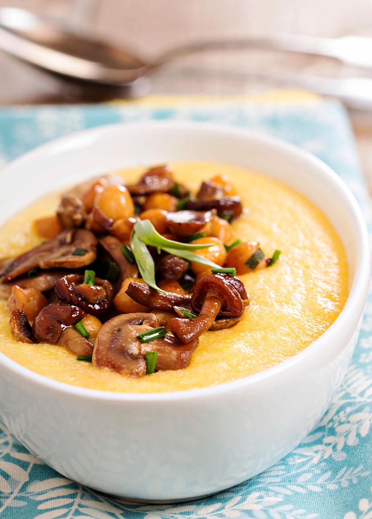 Creamy Polenta with mushroom ragout