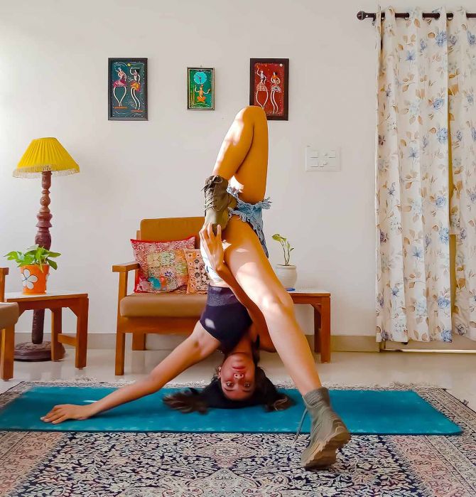 Suhani Sheshodia doing yoga