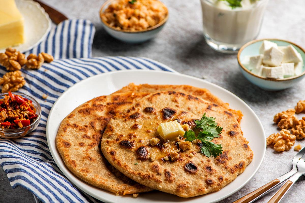 Aloo Walnut Paneer Paratha