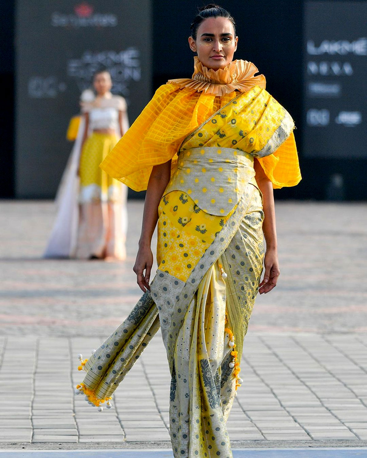 Winter Saree With Turtleneck Blouse - Temu