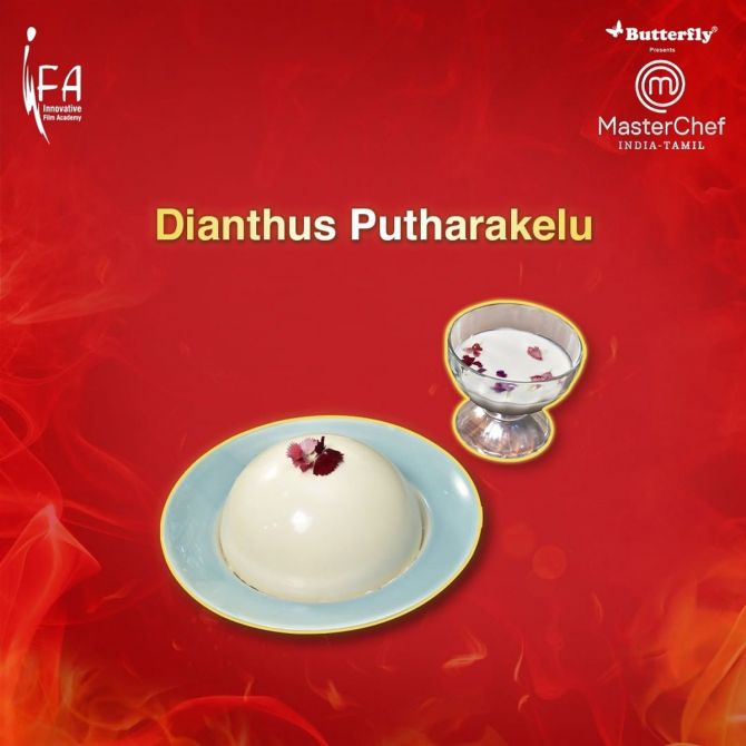 Dianthus Pootharekulu by Chef Devaki Vijayaraman