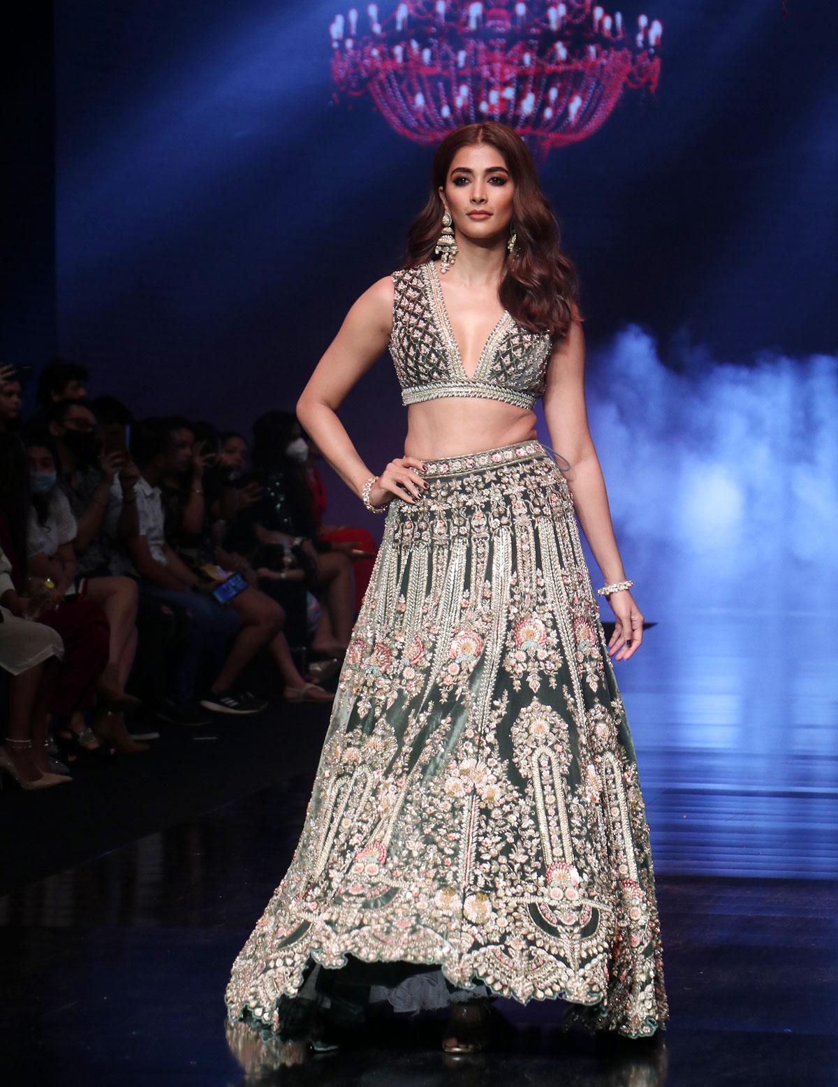 Pooja Hedge walks for Kalki Fashion at Times Fashion Week