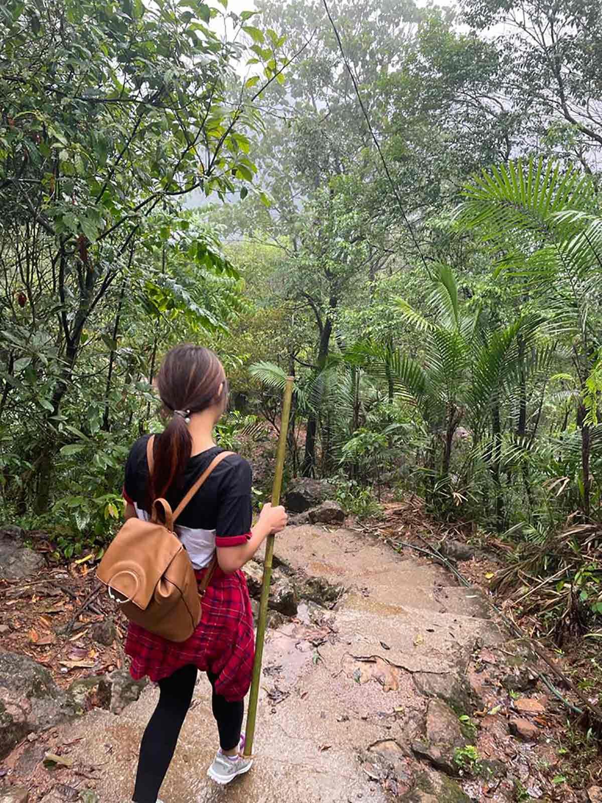 Nongriat's double decker root bridge. Photograph Courtesy Georgina Umdor