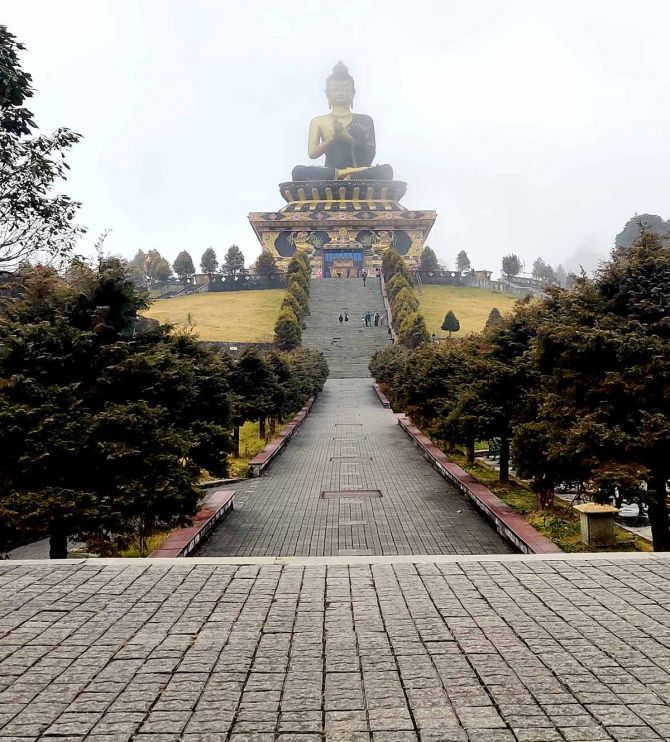 Buddha statue in Rawngla, Sikkim