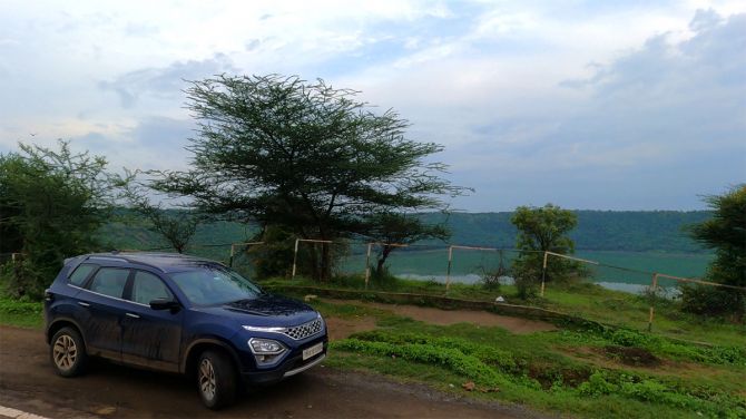 Lonar crater view from the road
