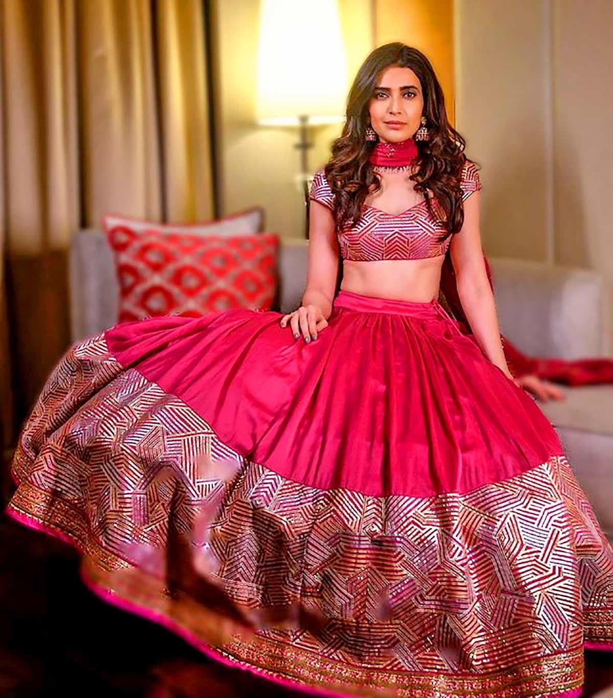 3D Embroidered Lehenga – Karishma Kewalramani