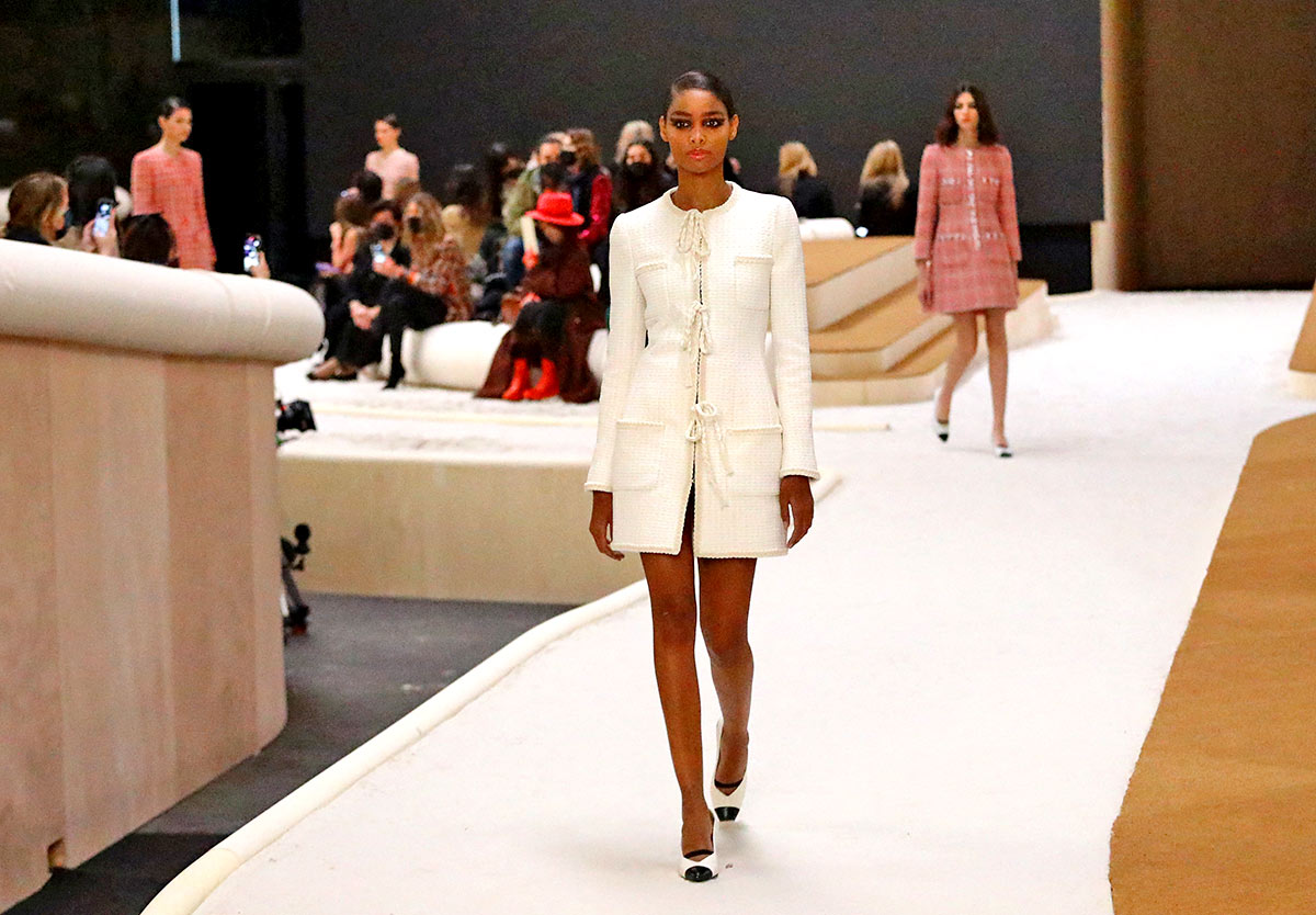 CHANEL, IVORY AND WHITE COAT