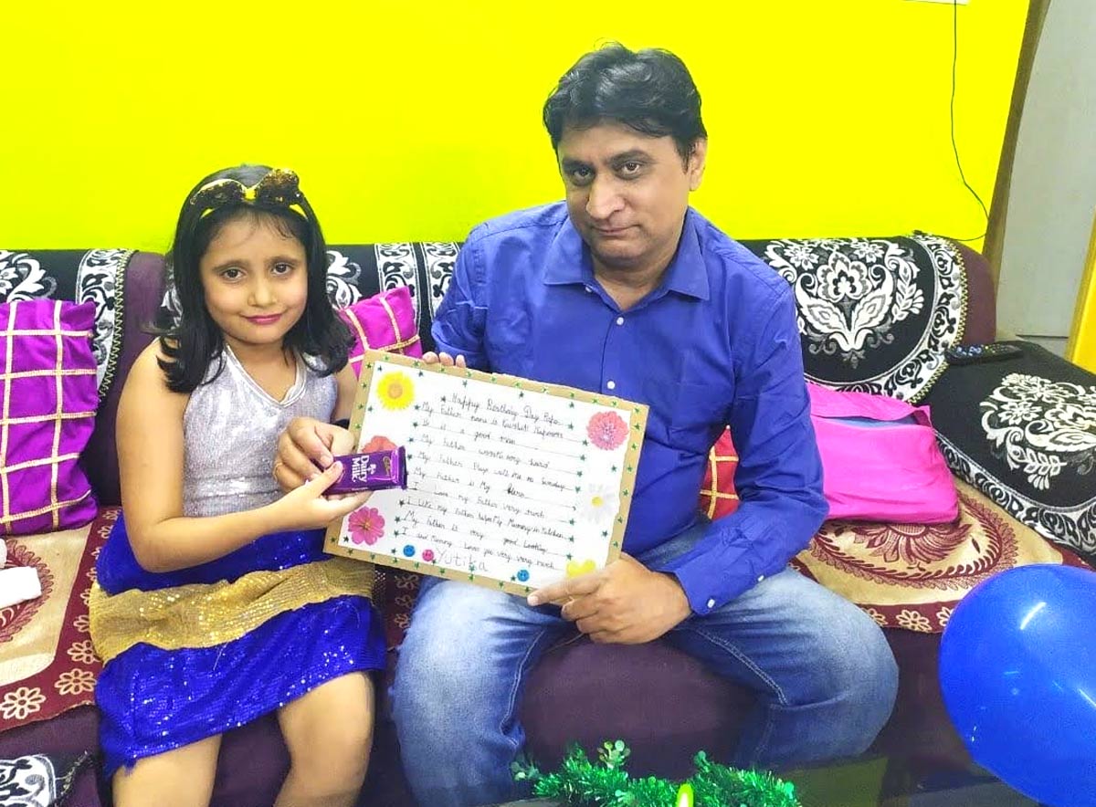 Yutika with father Kaushik Kapoor
