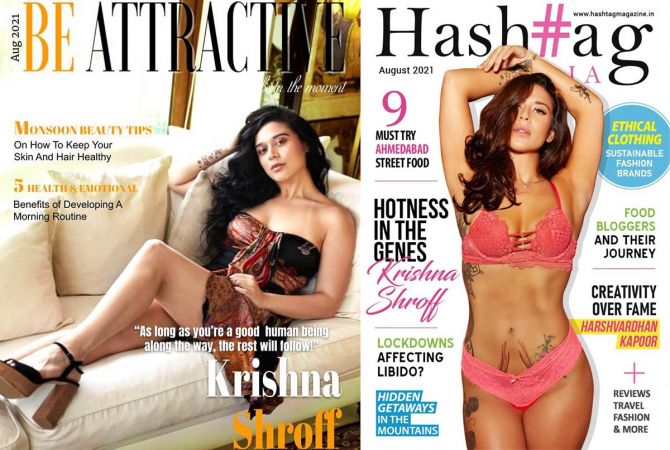 Krishna has featured on the covers of numerous health and lifestyle magazines 