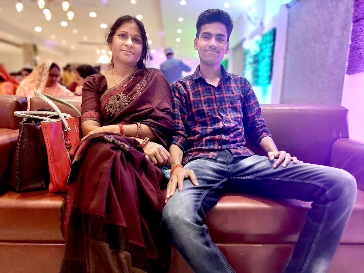 Trigun Chauhan with his mother Pallavi Chauhan