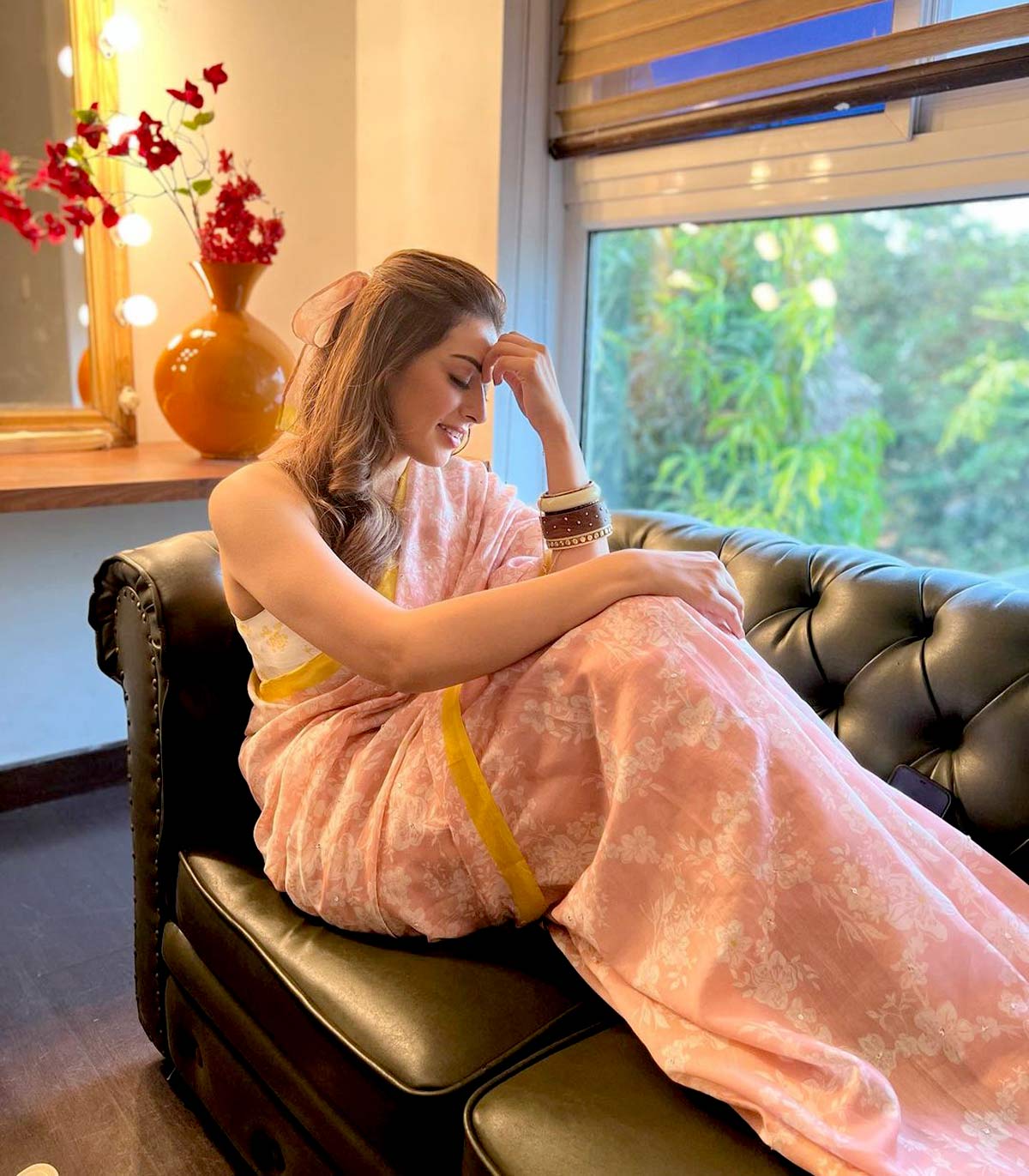 Hansika Motwani's casual street style in a crop top and pink pants!