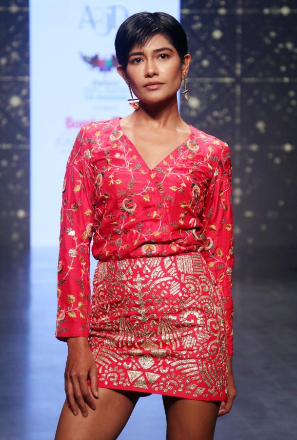 Surbhi Chandna walks for Anisha Jalak Desai at Bombay Times Fashion Week 2022