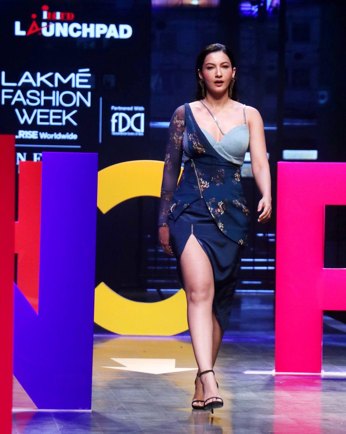 Gauahar Khan at INIFD show at the FDCI x Lakme Fashion Week 2022