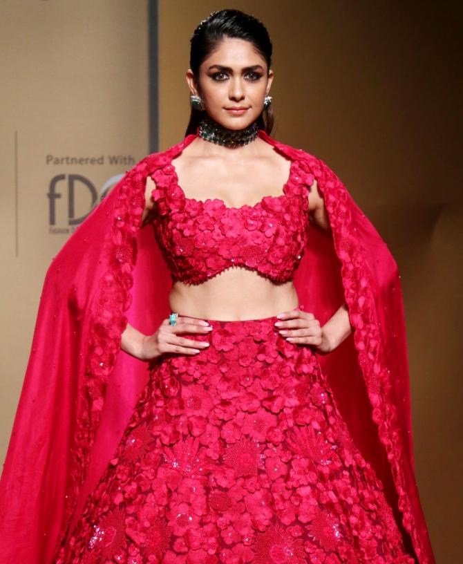 Mrunal Thakur for Mishru at FDCI x Lakme Fashion Week 2022