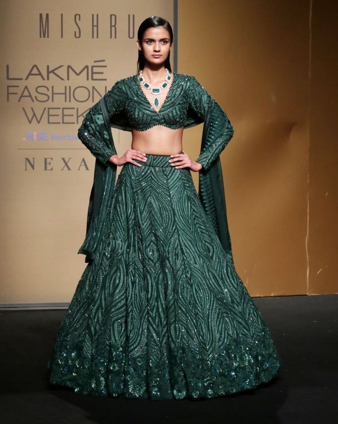 Mrunal Thakur for Mishru at FDCI x Lakme Fashion Week 2022