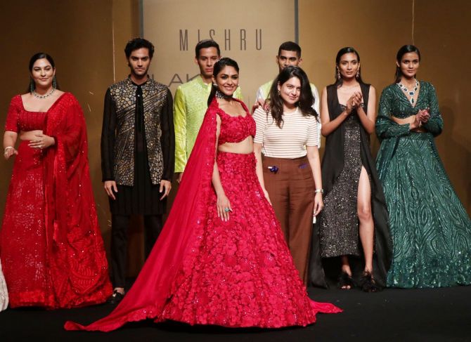 Mrunal Thakur for Mishru at FDCI x Lakme Fashion Week 2022