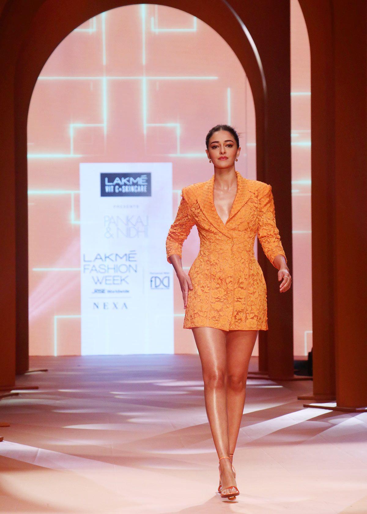 Ananya Panday for Pankaj and Nidhi at FDCI x Lakme Fashion Week 2022