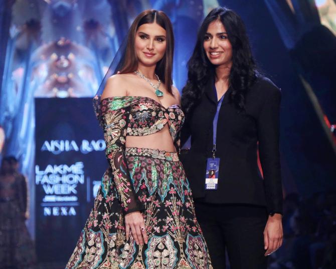 Tara Sutaria walks for Aisha Rao at FDCI x Lakme Fashion Week 2022