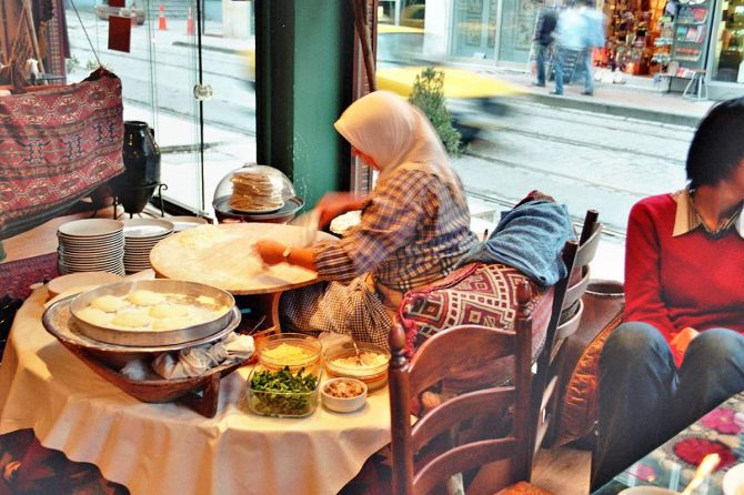 A gozleme restaurant in Istanbul