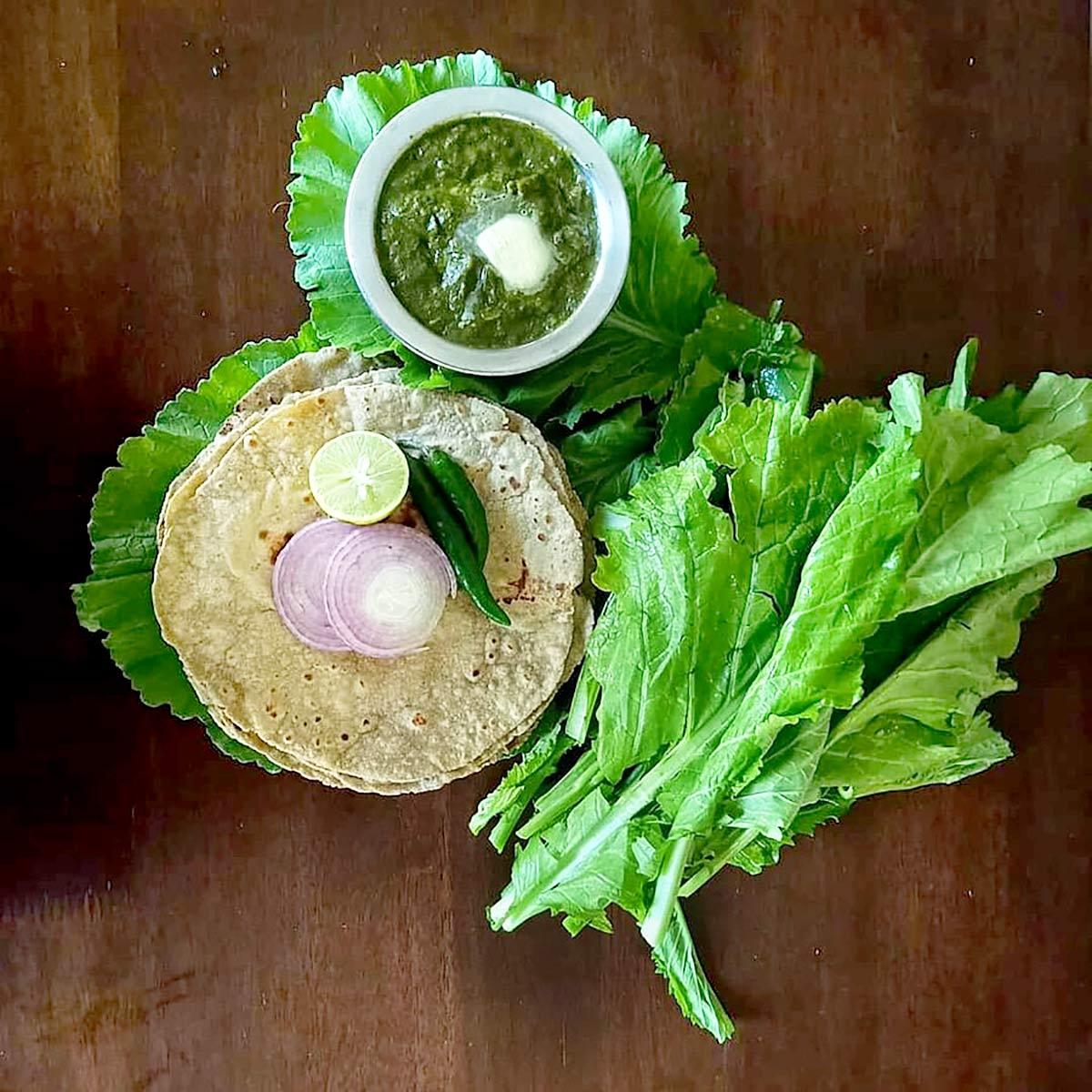 Sarson Ka Saag and Makki Ki Roti