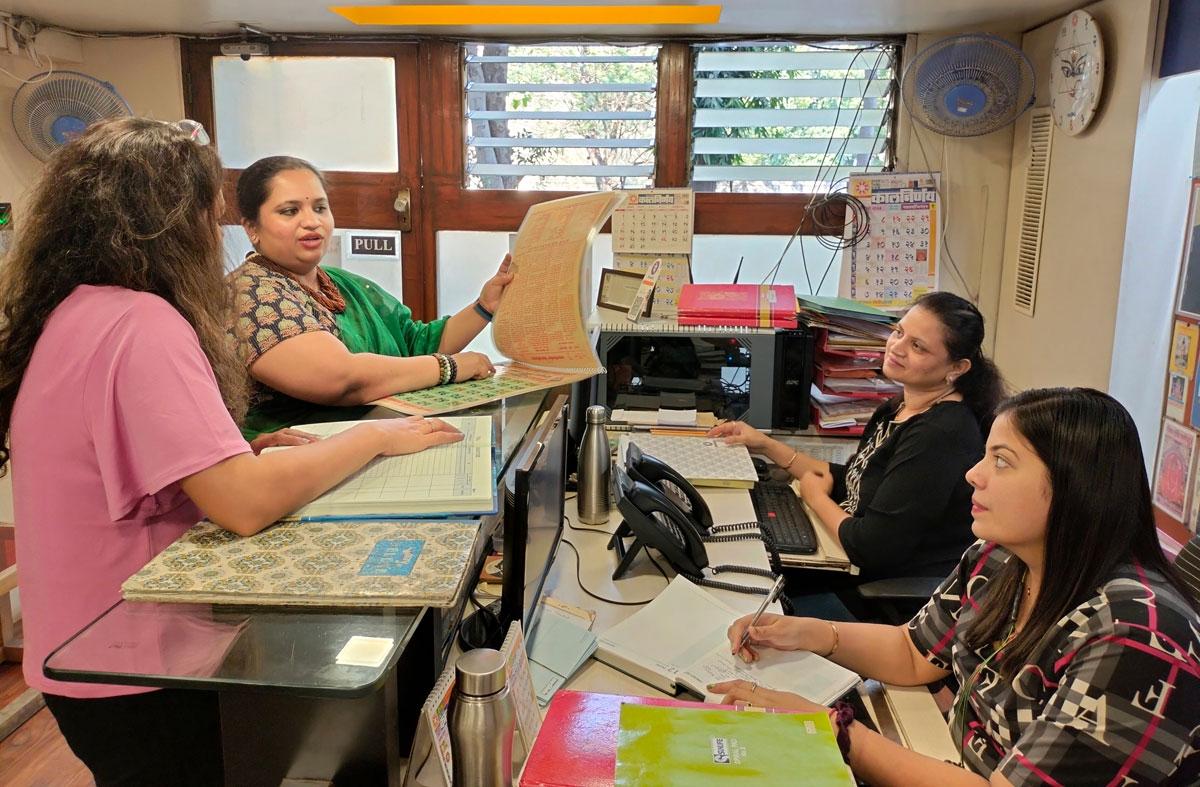 Shakti Salgaokar with her colleagues