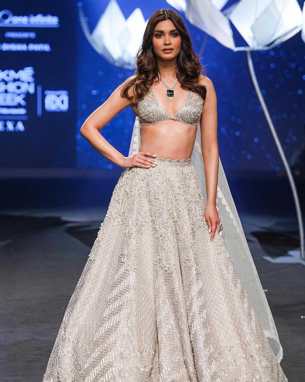 Diana Penty walks for Disha Patil at LFW x FDCI