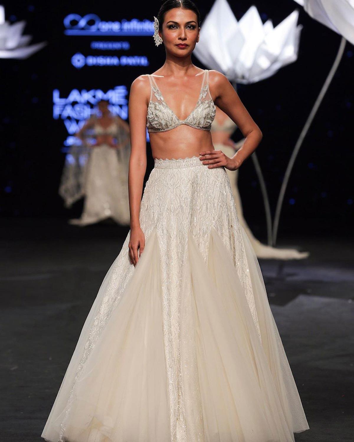 Diana Penty walks for Disha Patil at LFW x FDCI