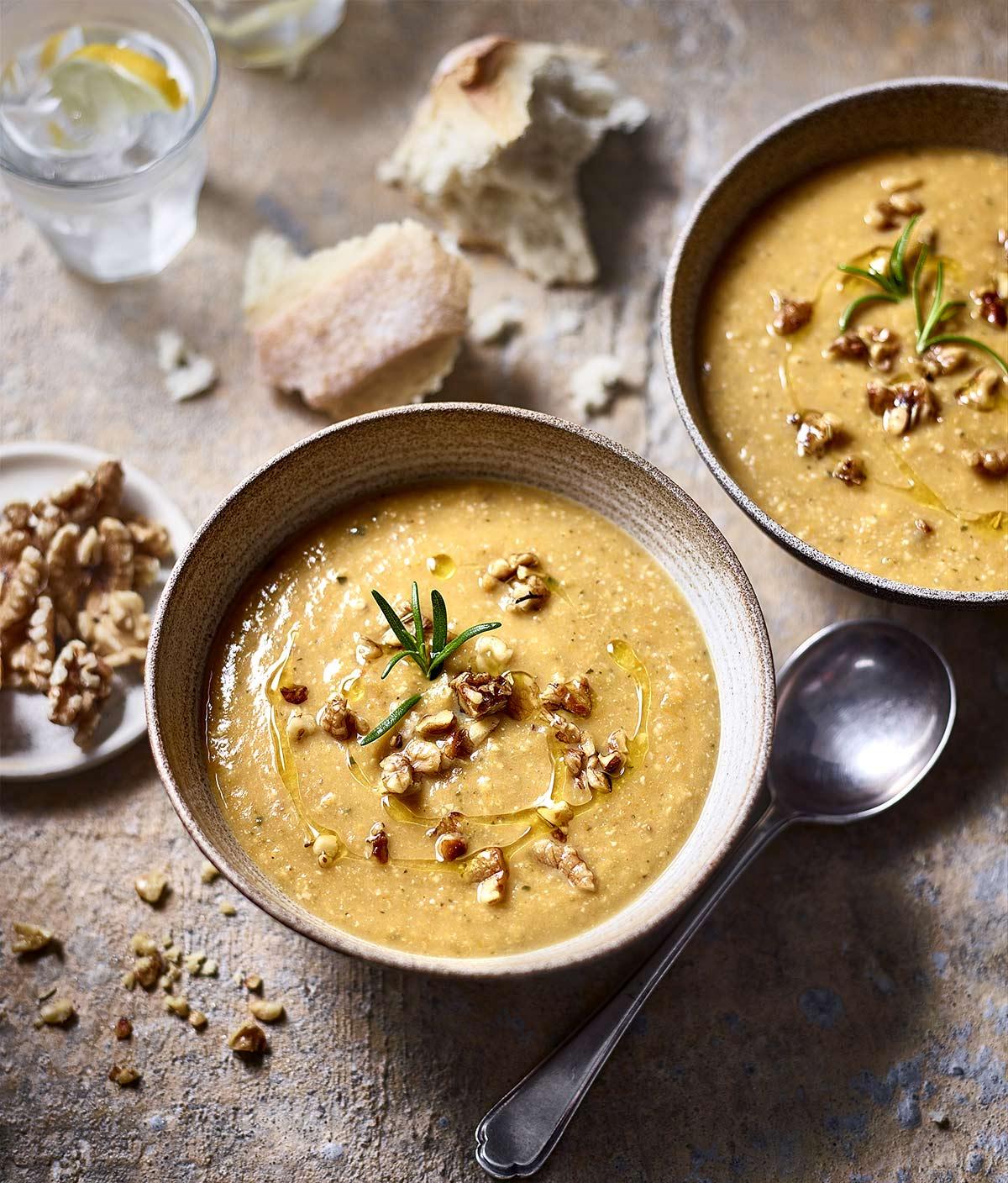 Mixed Vegetable And Walnut Soup