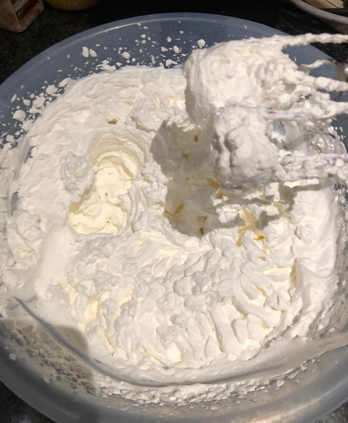 Whipping the cream