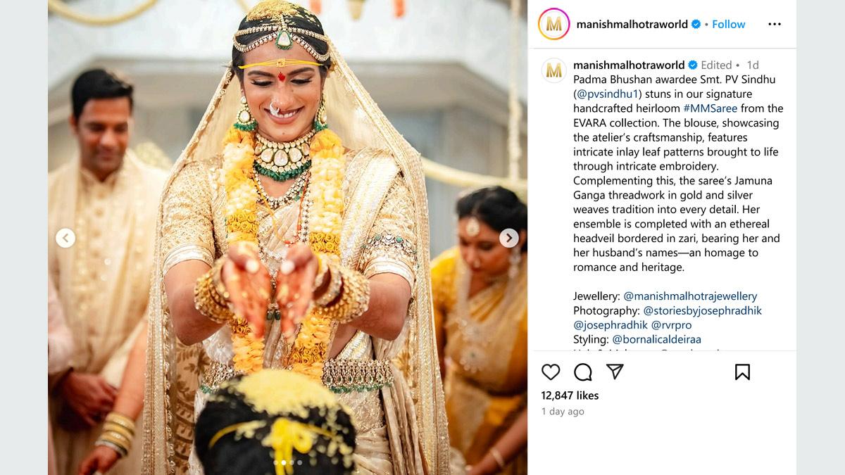 Decoded! P V Sindhu's Stunning Bridal Look