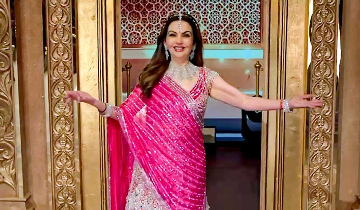 Nita Ambani at the Radhika Merchant and Anant Ambani sangeet