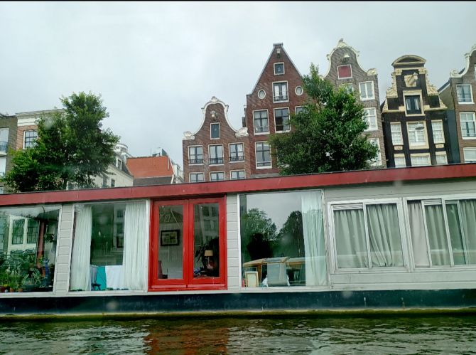 View of a houseboat
